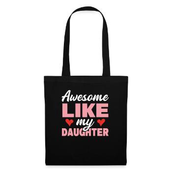 Génial comme mon cadeau père et filles - Sac en tissu - noir - Devant