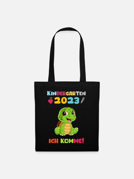 Kindergarten 2023 Ich Komme Jungen Kita Geschenk - Stoffbeutel - Schwarz