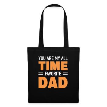 All Time Favorite Dad Familienvater Vaterschaft - Stoffbeutel - Schwarz - Vorne