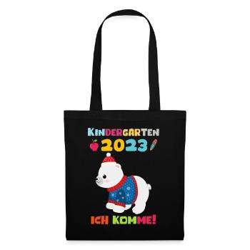 Kindergarten 2023 Ich Komme Jungen Kita Geschenk - Stoffbeutel - Schwarz - Vorne