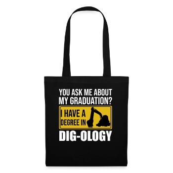 Retro Excavator Saying Excavator Driver Construction Site - Tote Bag - black - Front
