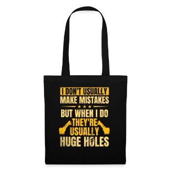Retro Excavator Saying Excavator Driver Construction Site - Tote Bag - black - Front