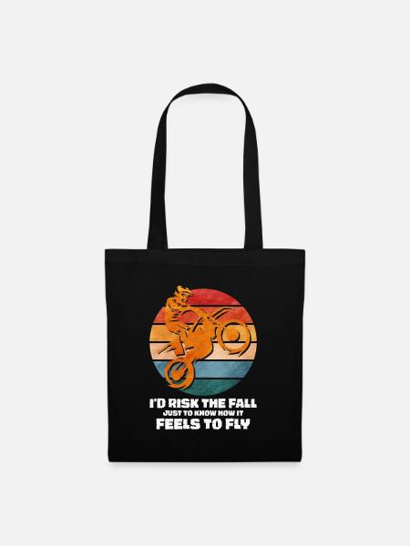 Motocross Supercross How It Feel To Fly Saying - Tote Bag - black