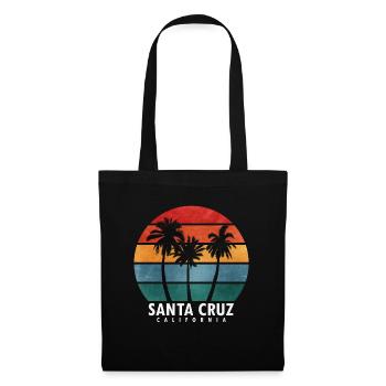 Santa Cruz Californie Coucher de soleil 70s 80s - Sac en tissu - noir - Devant