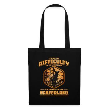 échafaudage échafaudage échafaudage artisan chantier - Sac en tissu - noir - Devant
