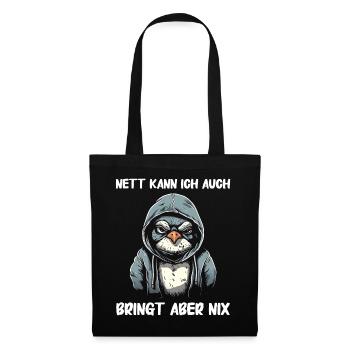 Pinguin Zwergpinguine Kaiserpinguin - Stoffbeutel - Schwarz - Vorne