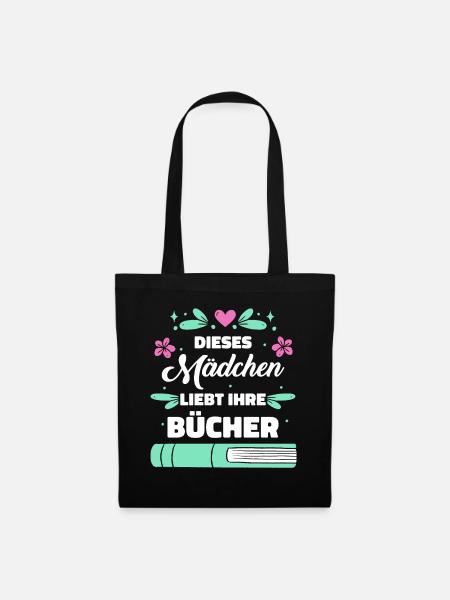 Buch Lesen Bücher Buch Nerd Bücherwurm - Stoffbeutel - Schwarz