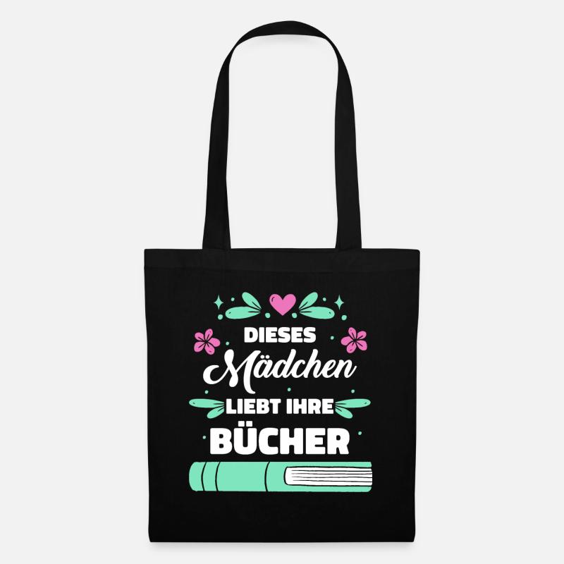Buch Lesen Bücher Buch Nerd Bücherwurm - Stoffbeutel - Schwarz