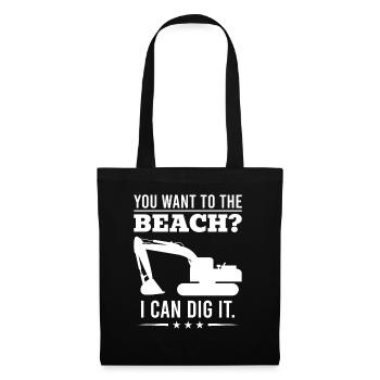 Retro Excavator Saying Excavator Driver Construction Site - Tote Bag - black - Front