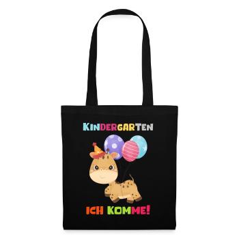 Kindergarten 2023 Ich Komme Mädchen Kita Geschenk - Stoffbeutel - Schwarz - Vorne