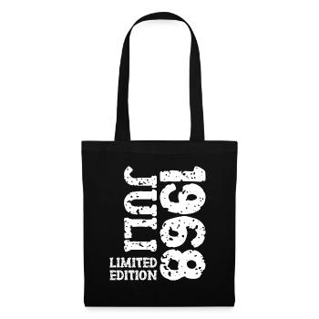 1968 Juli Limited Edition Geburtstag Geschenk - Stoffbeutel - Schwarz - Vorne