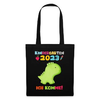 Kindergarten 2023 Ich Komme Jungen Kita Geschenk - Stoffbeutel - Schwarz - Vorne