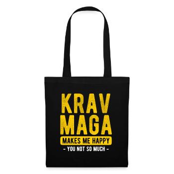 Israelischer Kampfsport Krav Maga - Stoffbeutel - Schwarz - Vorne