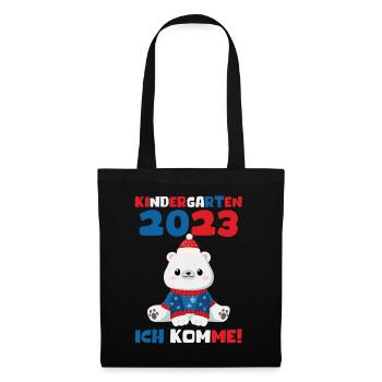 Kindergarten 2023 Ich Komme Jungen Kita Geschenk - Stoffbeutel - Schwarz - Vorne