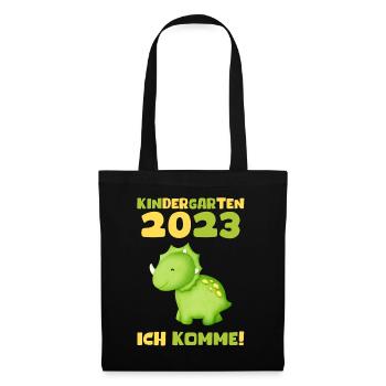 Kindergarten 2023 Ich Komme Jungen Kita Geschenk - Stoffbeutel - Schwarz - Vorne
