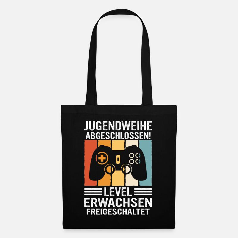 Jugendweihe Mädchen Junge Erwachsen - Stoffbeutel - Schwarz
