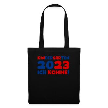 Kindergarten 2023 Ich Komme Mädchen Kita Geschenk - Stoffbeutel - Schwarz - Vorne