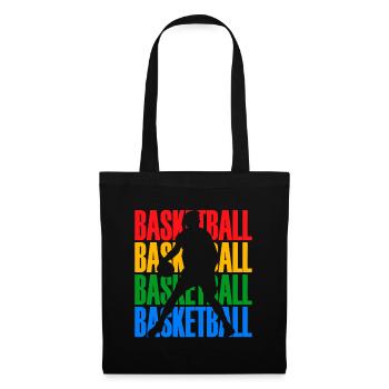 Dunking Basketball Player Sports Basket Lay Graphics - Sac en tissu - noir - Devant