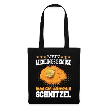 Wiener Schnitzel Plätzli Österreich Essen - Stoffbeutel - Schwarz - Vorne