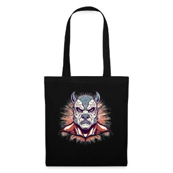Lucha Libre Mexikanische Wrestling Maske Luchador - Stoffbeutel - Schwarz - Vorne