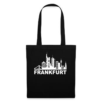 Frankfurt Hessen Deutschland Frankfurter - Stoffbeutel - Schwarz - Vorne
