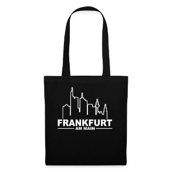 Frankfurt Hessen Deutschland Frankfurter - Stoffbeutel - Schwarz - Vorne