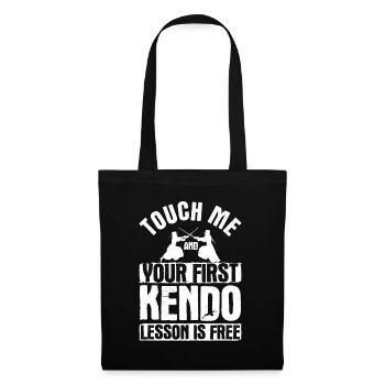 Japanischer Schwertkampf Kendo - Stoffbeutel - Schwarz - Vorne