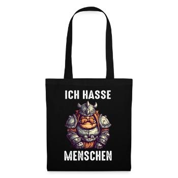 Deus Vult Kreuzritter Tempelritter Mittelalter - Stoffbeutel - Schwarz - Vorne