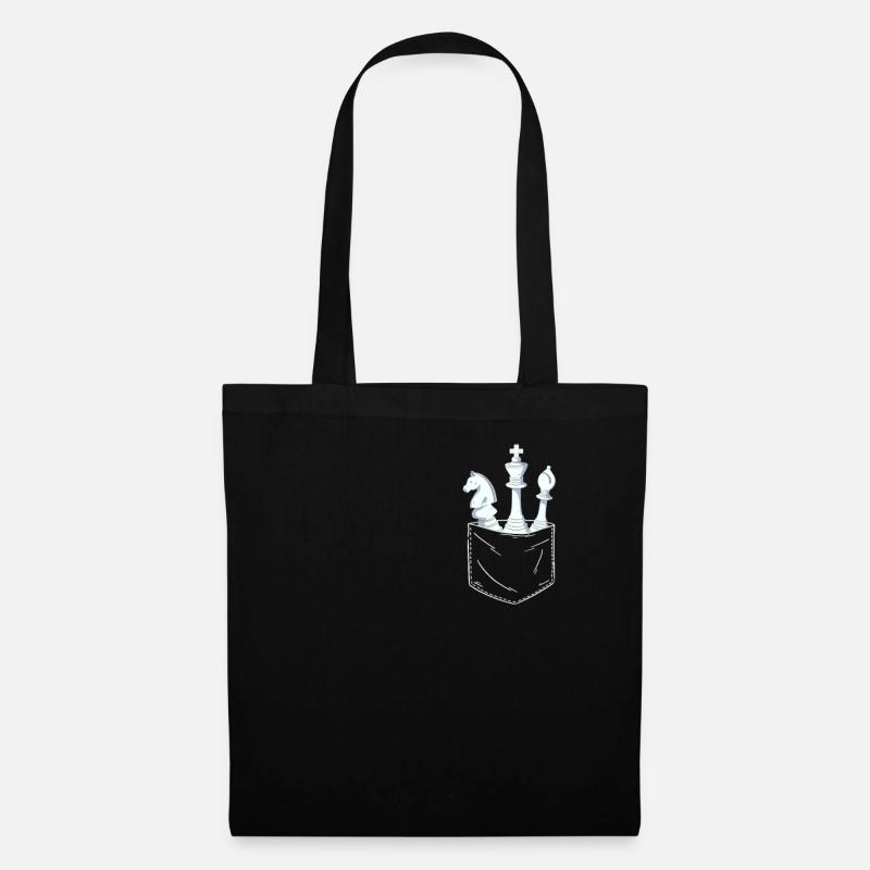 Échecs Joueur d’échecs Figurine d’échecs - Sac en tissu - noir