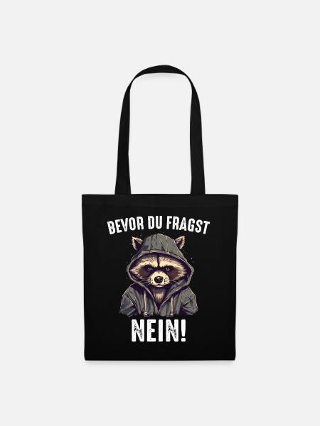 Waschbär Tier Barbados-Waschbär - Stoffbeutel - Schwarz