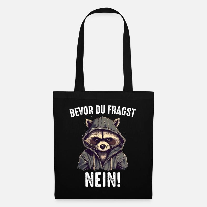 Waschbär Tier Barbados-Waschbär - Stoffbeutel - Schwarz