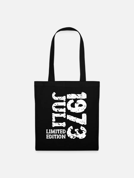 1973 Juli Limited Edition Geburtstag Geschenk - Stoffbeutel - Schwarz