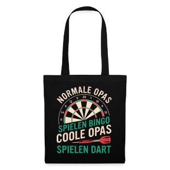 Dart Darts Dartspieler Dartsport - Stoffbeutel - Schwarz - Vorne