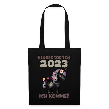 Kindergarten 2023 Jungen Mädchen Kita Geschenk - Stoffbeutel - Schwarz - Vorne