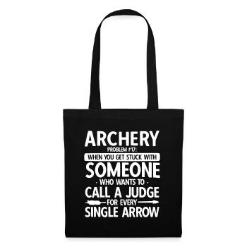 Bogenschießen Archery - Stoffbeutel - Schwarz - Vorne