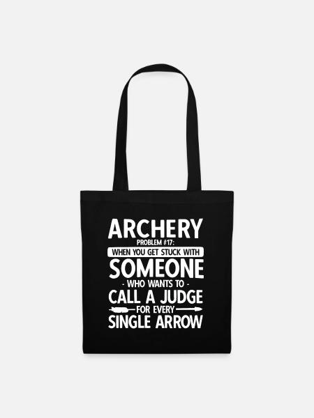 Bogenschießen Archery - Stoffbeutel - Schwarz