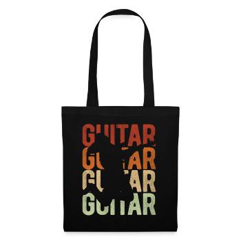Akustik Spruch Für E-Gitarre Konzert Gitarre - Stoffbeutel - Schwarz - Vorne