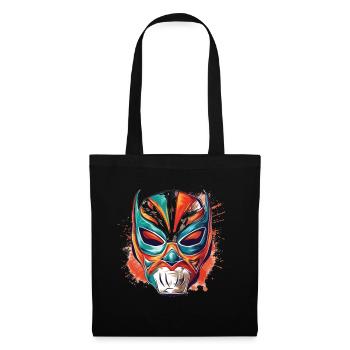 Lucha Libre Mexikanische Wrestling Maske Luchador - Stoffbeutel - Schwarz - Vorne