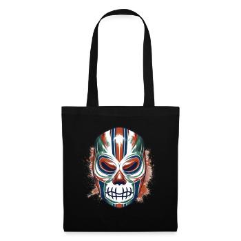 Lucha Libre Mexikanische Wrestling Maske Luchador - Stoffbeutel - Schwarz - Vorne