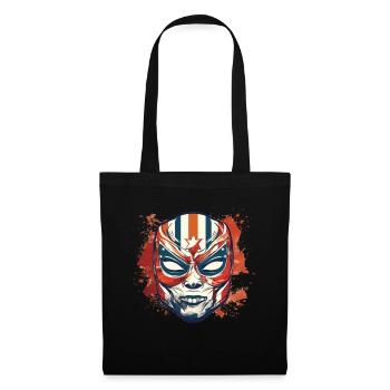 Lucha Libre Masque de Lutte Mexicaine Luchador - Sac en tissu - noir - Devant