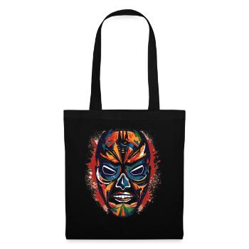 Lucha Libre Mexikanische Wrestling Maske Luchador - Stoffbeutel - Schwarz - Vorne