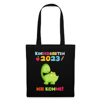 Kindergarten 2023 Ich Komme Jungen Kita Geschenk - Stoffbeutel - Schwarz - Vorne