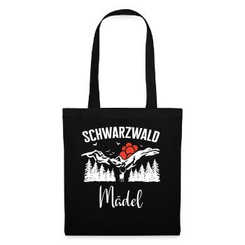 Schwarzwald Schwarzwälder Baden-Württemberg - Stoffbeutel - Schwarz - Vorne