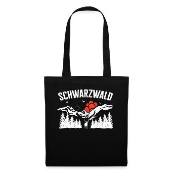 Schwarzwald Schwarzwälder Baden-Württemberg - Stoffbeutel - Schwarz - Vorne