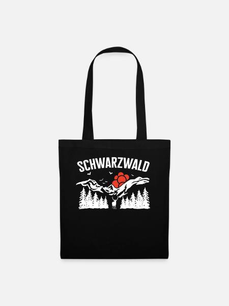 Schwarzwald Schwarzwälder Baden-Württemberg - Stoffbeutel - Schwarz