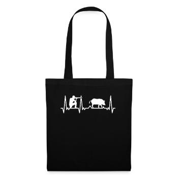 Wild boar hunter wild boar hunting forest wild boar - Tote Bag - black - Front