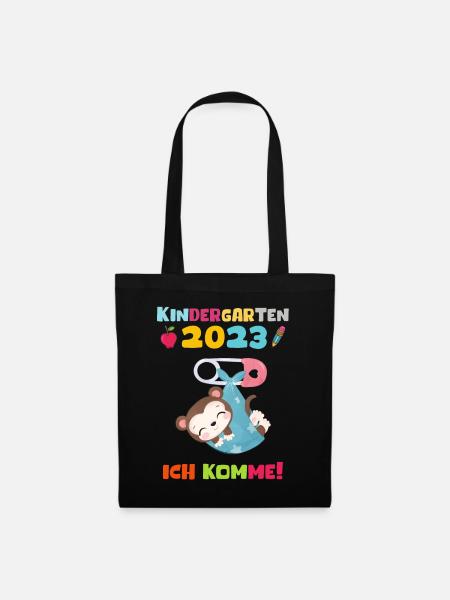 Kindergarten 2023 Ich Komme Mädchen Kita Geschenk - Stoffbeutel - Schwarz