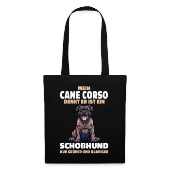 Cane Corso Italiano Hund - Stoffbeutel - Schwarz - Vorne