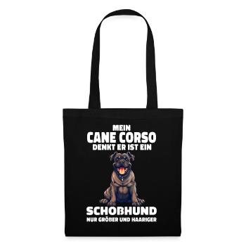 Cane Corso Italiano Hund - Stoffbeutel - Schwarz - Vorne