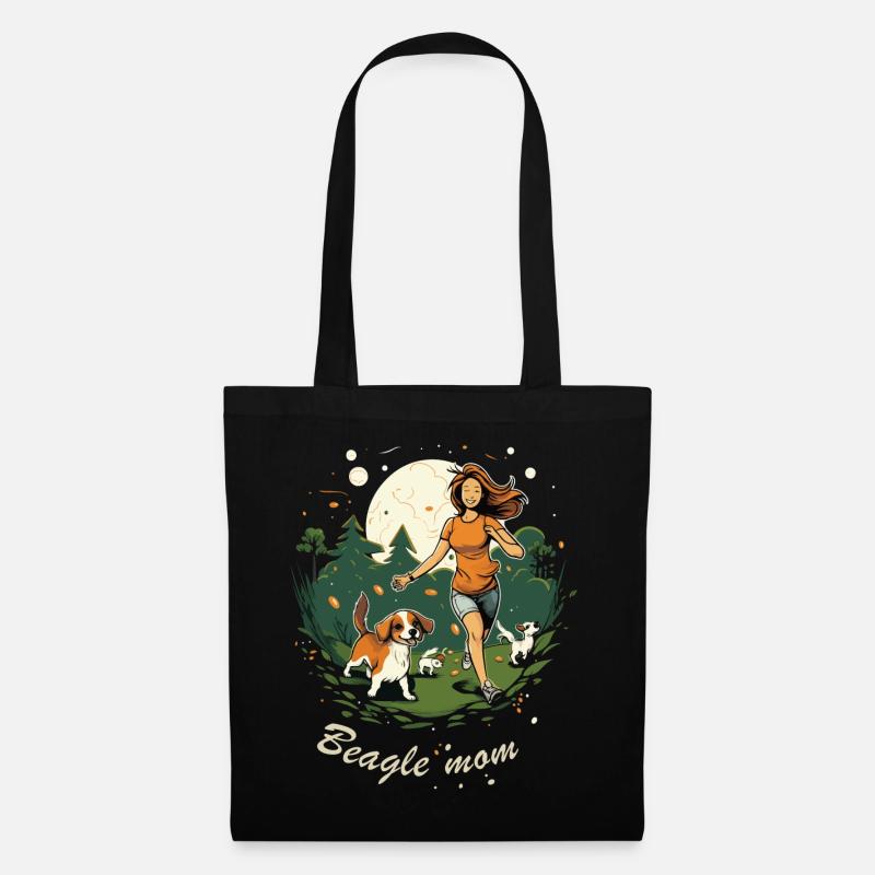 Beagle Mama - Hunde Liebhaberinnen Geschenkidee - Stoffbeutel - Schwarz